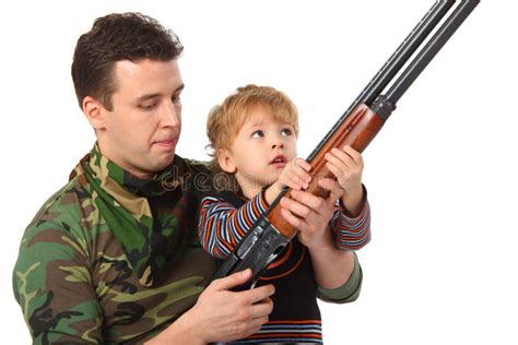 Father And Son With Gun Stock Photo Image Of Solitude 9291282