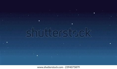 Pixel Art Night Sky Background Stars Stock Vector (Royalty Free ...