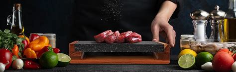 Amazon Nutrichef Cooking Stone Grill Set Hot Lava Rock Sizzling Plate For Steak BBQ