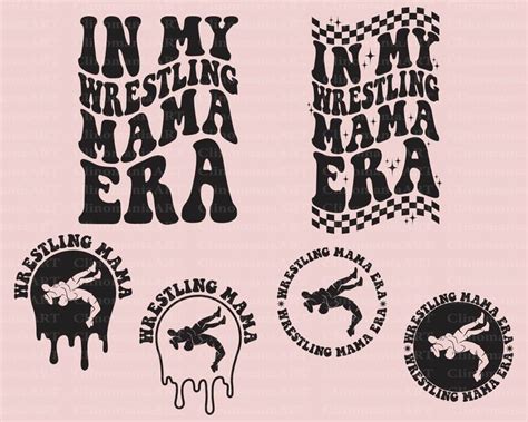 Some Stickers That Say Wrestling Mama Era