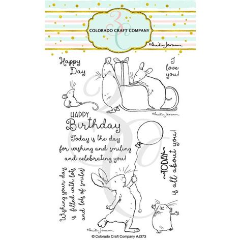 Colorado Craft Company Clear Stamps 4x6 Birthday Wishing By Anita Jeram