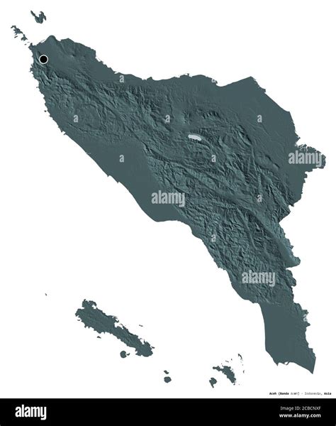 Shape Of Aceh Autonomous Province Of Indonesia With Its Capital