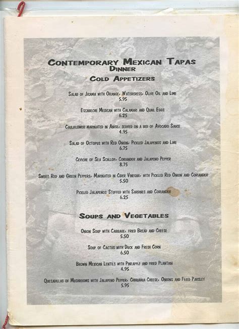 Coco Loco Contemporary Mexican Dinner Menu Ebay