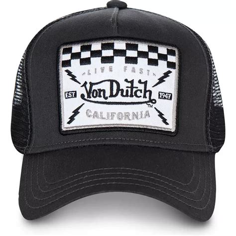 Von Dutch SQUARE8B Trucker Cap Schwarz Caphunters De