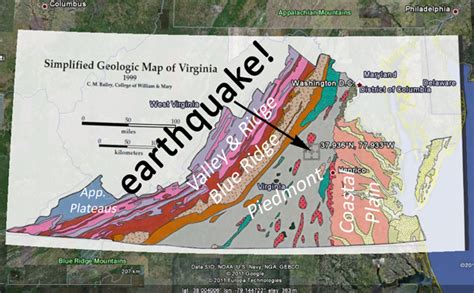 Map Of Virginia Fault Lines United States Map