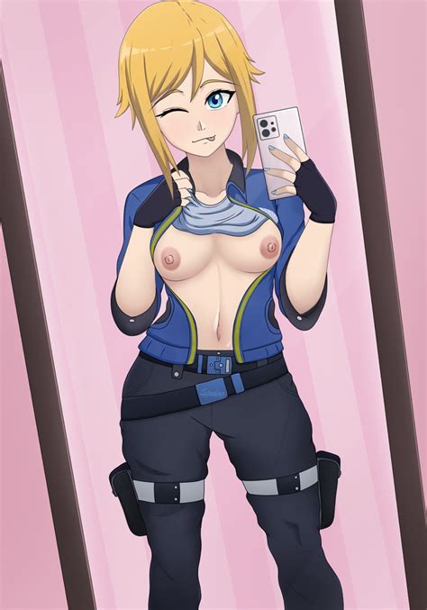 Rule 34 1girls Artist Request Blonde Hair Blue Eyes Breasts Cellphone