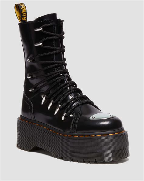 Jadon Hi Ltt Max Leather Platform Boots In Black Dr Martens