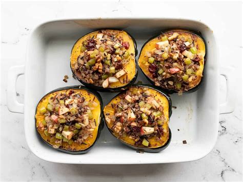 Wild Rice Stuffed Acorn Squash Budget Bytes