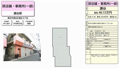 横浜市瀬谷区瀬谷4 5 20瀬谷駅 大西ビルの賃貸オフィス・貸店舗 物件詳細｜貸事務所biz 54893