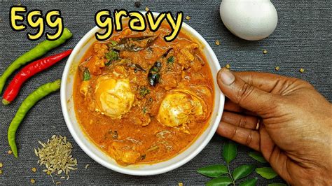 Egg Gravy In Tamilegg Gravymuttai Gravy Recipe Tamil Youtube