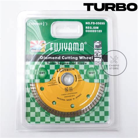 Fujiyama Diamond Cutting Wheel Turbo 4 Inch Mata Gerinda Pisau Potong