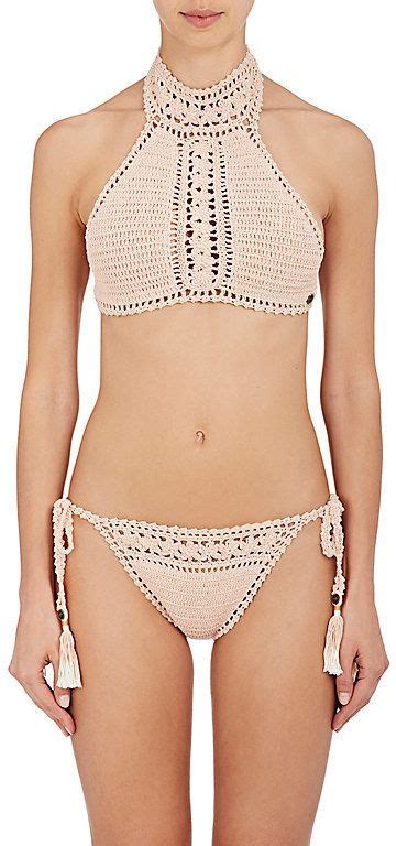 She Made Me Women S Farah Crochet Halter Bikini Top Crochet Bra Top