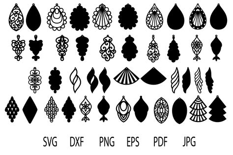 Earrings Svg Teardrop Earrings Earrings Template 223746 SVGs