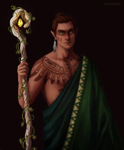 Wood Elf Druid Commission By Dreeadraws On Deviantart