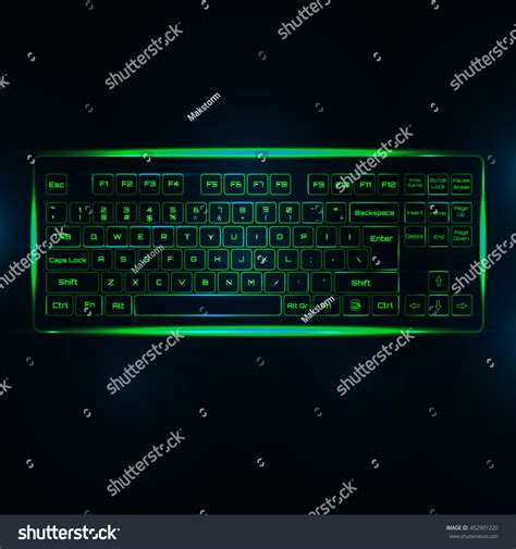 vector illustration virtual shiny computer pc stock vector royalty