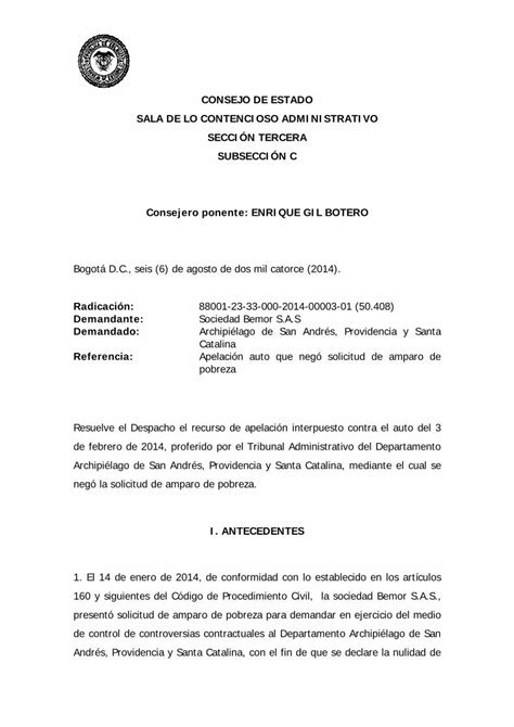 PDF CONSEJO DE ESTADO SALA DE LO Apelación auto que negó