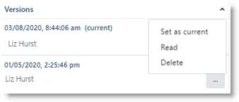 document version history creating    recovering  document
