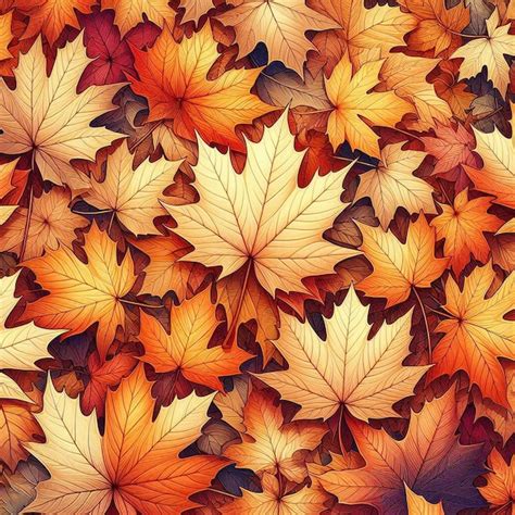 Premium Psd Hyper Realistic Vector Art Colorful Autumn Maple Leaves