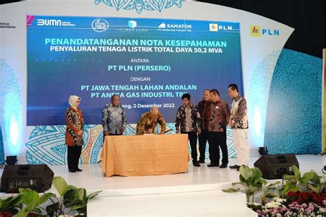 Teken Mou Pln Salurkan Listrik Mva Untuk Kawasan Industri Sayung