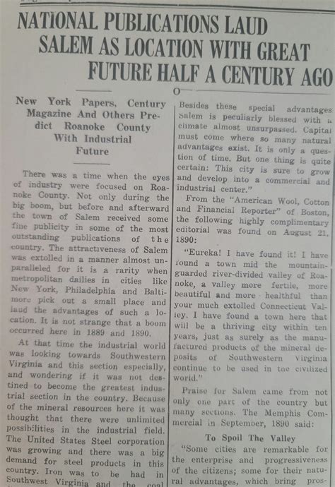 From the Archives: NATIONAL PUBLICATIONS LAUD SALEM AS LOCATION WITH