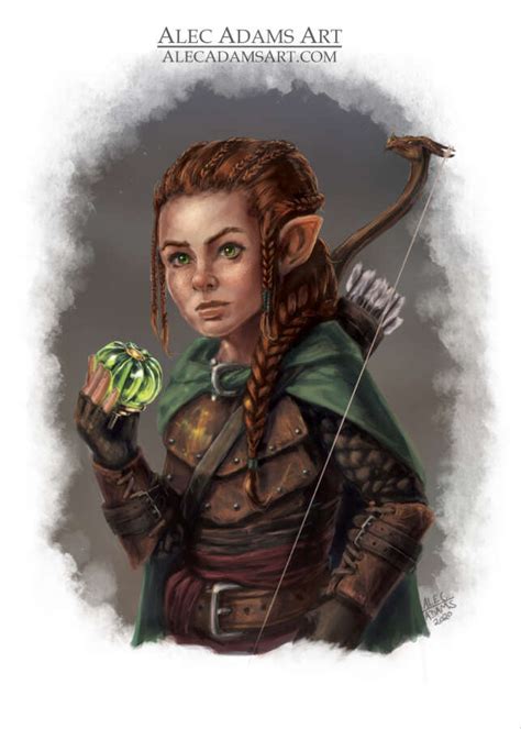 Halfling Ranger Rpg Stock Art Alec Adams Art Drivethrurpg