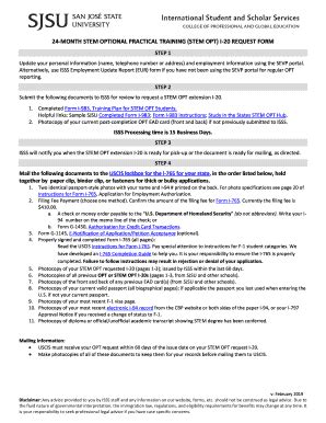 Fillable Online Month Stem Optional Practical Training Stem Opt I