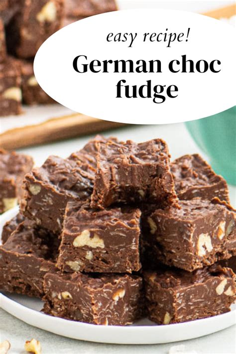 German Chocolate Fudge The Itsy Bitsy Kitchen