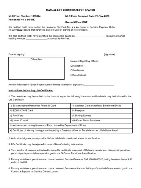 Mlc Certificate Pdf Identity Document Signature