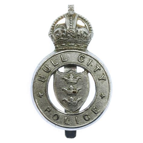 Hull City Police Cap Badge Kings Crown