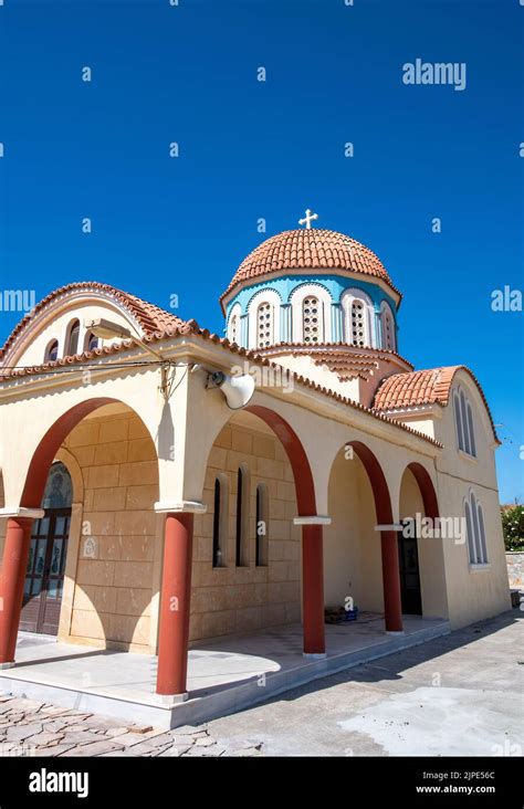 Beautiful Greek Orthodox Church Building On The Holiday Island Of Crete