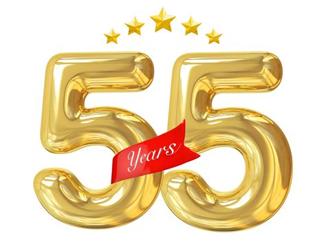 55 Años Aniversario Dorado 11298031 Png