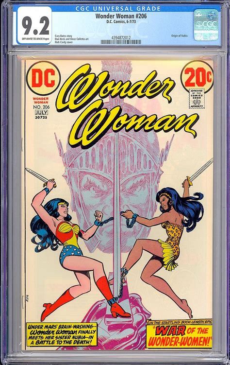 Wonder Woman 206 High Grade Nubia Bronze Age Superhero DC Comic 1973