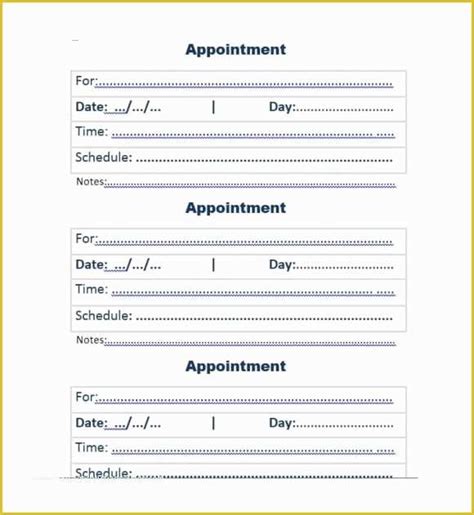 Free Appointment Form Template Of 9 Best Of Blank Printable Appointment