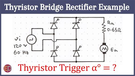 Thyristor Bridge Rectifier Powering DC Motor Full Wave CSR DC Motor