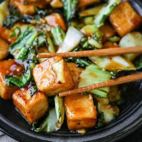 Sichuan Tofu Bok Choy Stir Fry Recipe The Wanderlust Kitchen