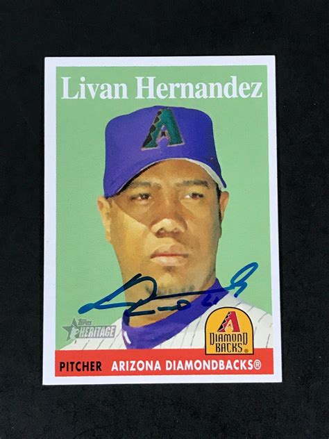 2007 Topps Heritage LIVAN HERNANDEZ 51 Diamondbacks NATIONALS In