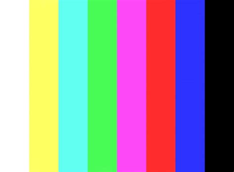 Prueba De Barra De Color Y Sin Señal En El Fondo De La Pantalla Del
