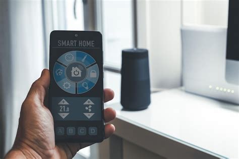 Application De La Maison Intelligente Sur Le Smartphone Concept De