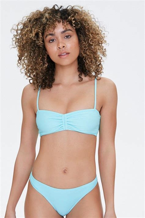 Ruched Bralette Bikini Top Forever 21 Bralette Bikini Tops Bikini