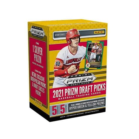 2021 Panini Prizm Draft Picks Baseball 5 Pack Blaster Box Steel City