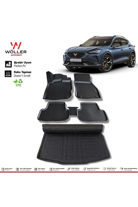 Wöller Cupra Formentor Paspas Bagaj Havuzu Set 2021 Sonrası 3d