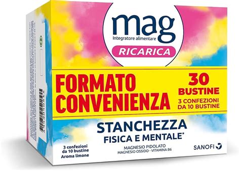 Mag Ricarica Integratore Alimentare A Base Di Magnesio Pidolato E