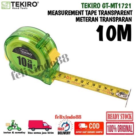 Jual Meteran Transparan M Tekiro Original Gt Mt Alat Ukur