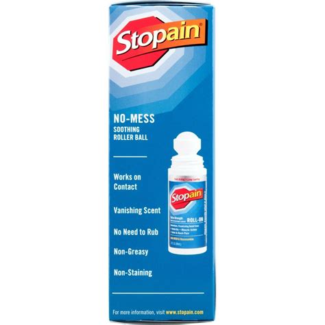 Stopain Extra Strength Pain Relieving Roll On Fl Oz Health Care