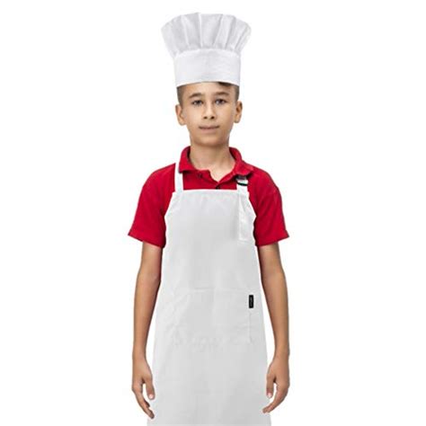 Hiyumy Kids Apron And Chef Hat Set For Child Cooking Painting Baking