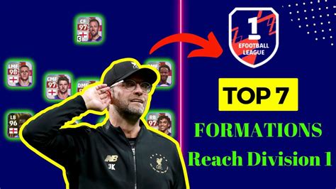 TOP 7 BEST FORMATION TO REACH DIVISION 1 EFootball 2023 YouTube