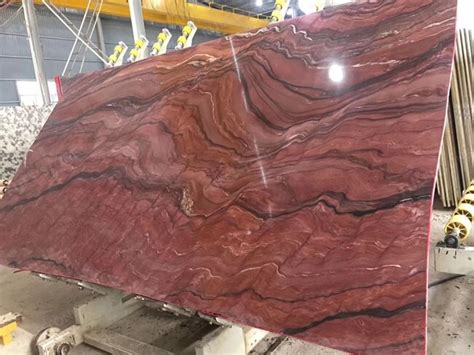 Red rose color natural stone Revolution Quartzite from Brazil - Fulei Stone