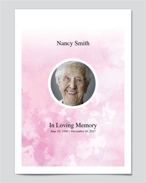 Free Editable Funeral Program Templates | My Wonderful Life | Funeral program template free ...