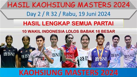 Hasil Kaohsiung Masters Hari Ini Day R Wakil