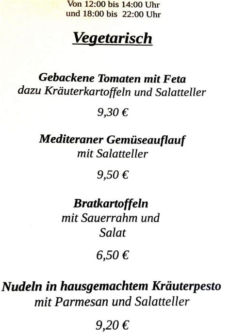 Speisekarte Von F Hrhaus Saarschleife Cafe Mettlach